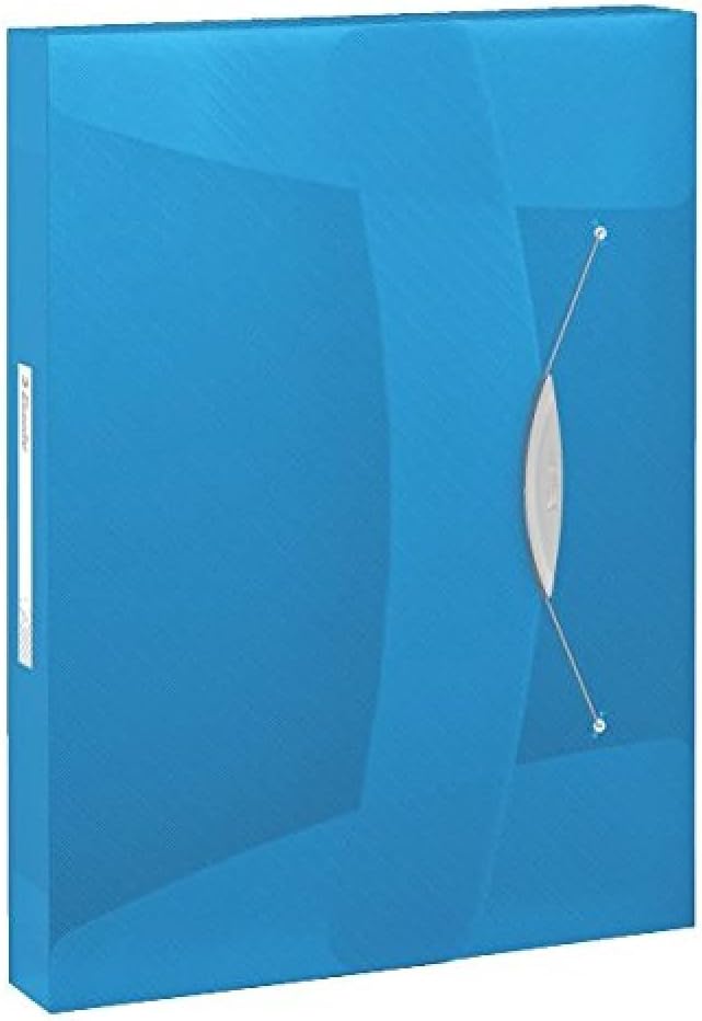 Esselte Box File, Holds up to 350 A4 Sheets, Elastic Closure, Flexible Plastic, Translucent white, VIVIDA Range