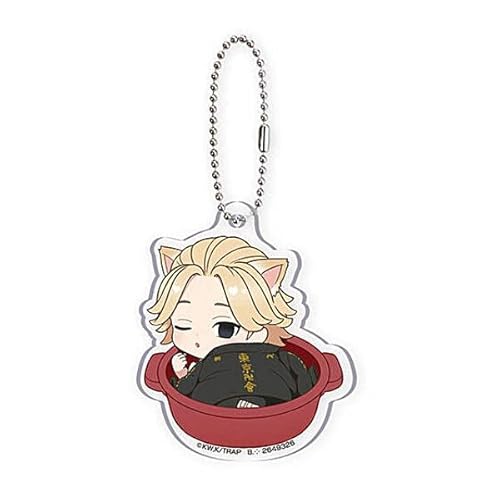 【アクリルチャーム 佐野万次郎】東京リベンジャーズ ぷにとっぷ(はーと)ねこなべあそーと