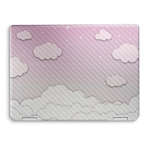 Image of MightySkins Carbon Fiber Skin Compatible with HP Spectre x360 14 inch (2022) Full Wrap Kit - Baby Clouds | Protective, Durable Textured Carbon Fiber Finish | Easy to Apply | Made in The USA