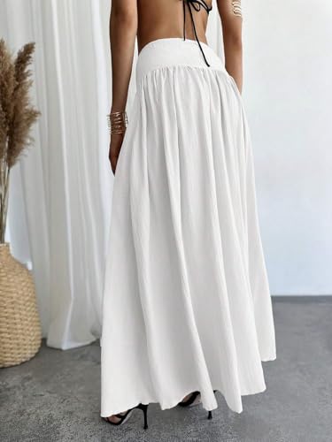 Ruched High Waist A-Line Elegant Pocketed Skirt 2025 Fashion Skirts for Women2