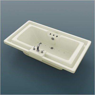 Barbados 46 x 78 x 23" Endless Flow Air Jetted Bathtub Color/Trim / Tile Flange / Pump: Bone / Polished Brass / Yes / Left