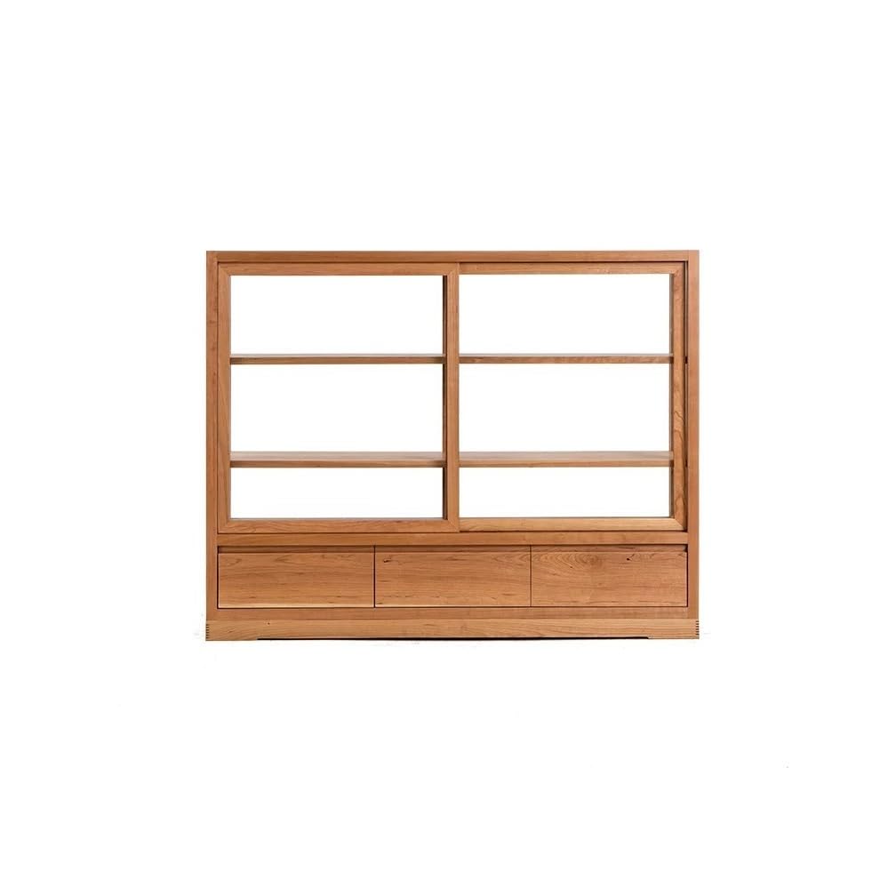 BHGFYXBS Solid Wood Sideboard Kitchen Cupboard 140X38X115Cm Cherry Sto Table With S Doors Slish Cutlery And Bar Cabinet For Home And Decor