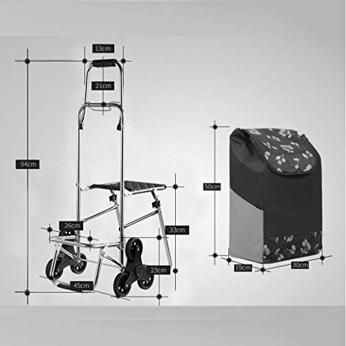Carrito plegable portátil multifunción para compras miniatura 7