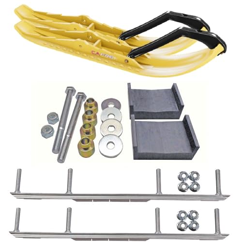 C&A Pro Yellow TMX Snowmobile Skis w/ 9