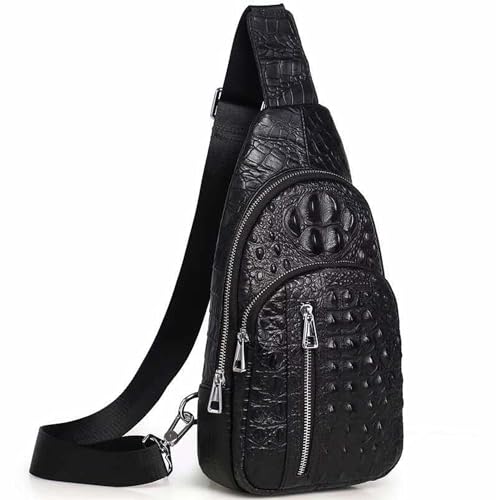 Hebetag Leather Sling Bag Hiking Daypack for Men Women Outdoor Tr...
