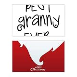 Biglietto di auguri natalizio con scritta in lingua inglese “Best Granny Ever” (lingua italiana non garantita)