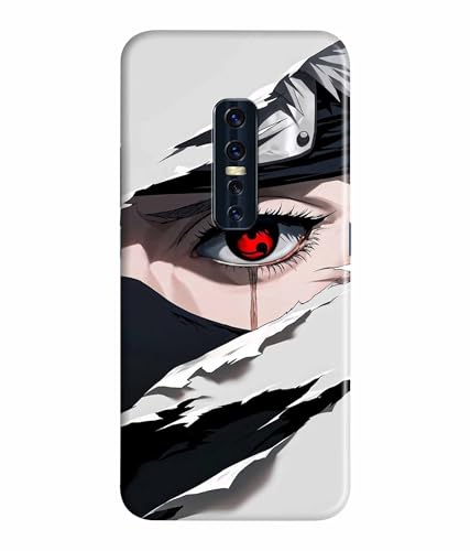 Image of Red Eyes Printed Hard Back Case Cover & Compatible for Vivo V17 Pro (Multicolor) - D1811