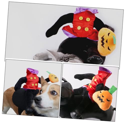 Disfraz para perro Halloween estilo calabaza liviano miniatura 4