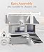 POLIMO Dog Washing Station, LED Professional Stainless Steel Dog Bathing Station 61