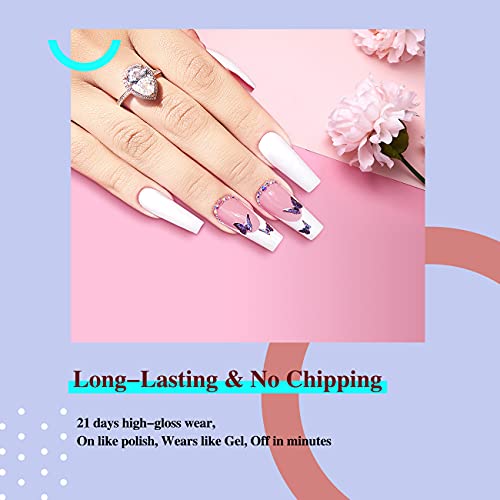 AIMEILI UV LED Gellack mehrfarbig ablösbarer Gel Nagellack Schwarz Weiß Nude Rot Gel Polish Set Kit - 4 x 10ml (SET4-19) – Bild 3