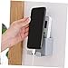 Levemolo 2pcs Wall Mounted Phone Charging Rack Space-Saving Mobile Organizer with Cable Management Grey Color for Home and Office Use
