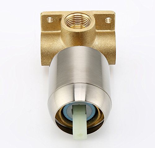 Sumerain Shower Faucet Brushed Nickel,Single Handle Solid Brass Rough-in Valve with Shower Arm and Showerhead
