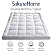 Mattress Topper Twin Size, Cooling Extra Thick Breathable Viscose Made from Bamboo Mattress pad, Soft Quilted Fitted Mattress Cover with 1000 GSM Down Alternative Fill (8-21”Deep Pocket)