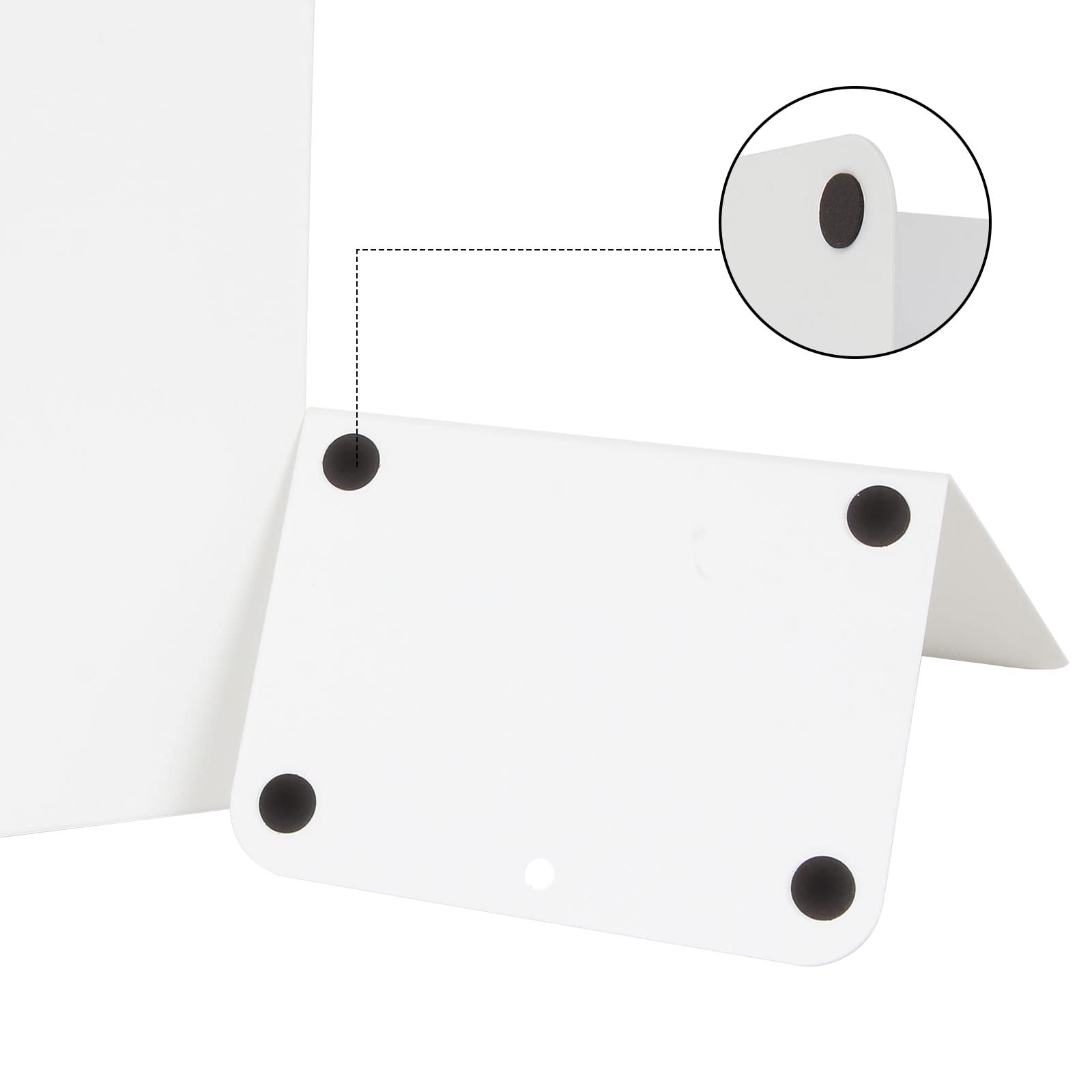 Lot de 6 Serre-Livres Blancs 20.3x10.2x13.5cm, Cale Livre Minimaliste avec Base Antidérapante, Séparateurs de Livres Robustes pour Bureau et École, Blanc