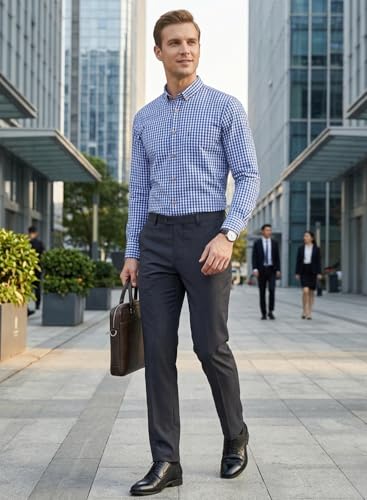 Image of Glowic Men's Checkered Casual Shirt | Full Sleeve Button-Down Shirt | Comfortable Breathable Fabric | Perfect for Casual Office and Outing Wear