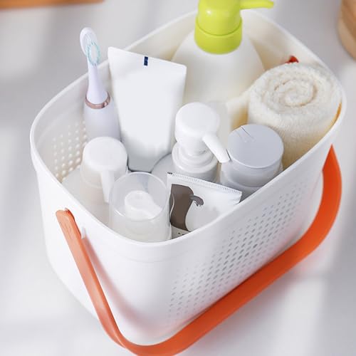 Panier de douche en plastique fini le désordre dans la salle de bain et la cuisine