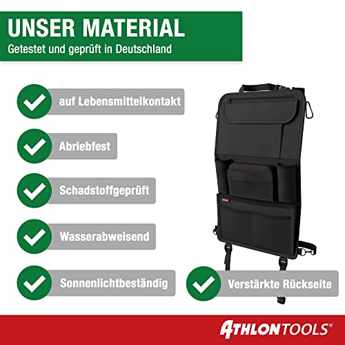 ATHLON TOOLS Der stabilste Autositz-Organizer - Verstärkte Rückwand