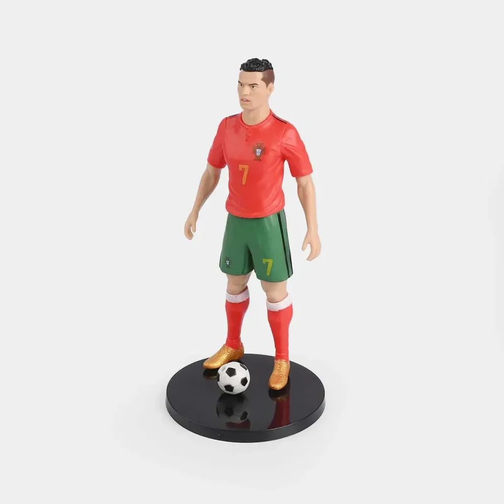 Image of Awestuffs Ronaldo Action Figure 20 cm PVC Collectible Football Figurine with Ball & Display Stand | Soccer Legend Statue | Premium Desk Decor Showpiece for Fans, Kids, Gifts & Sports Collectors