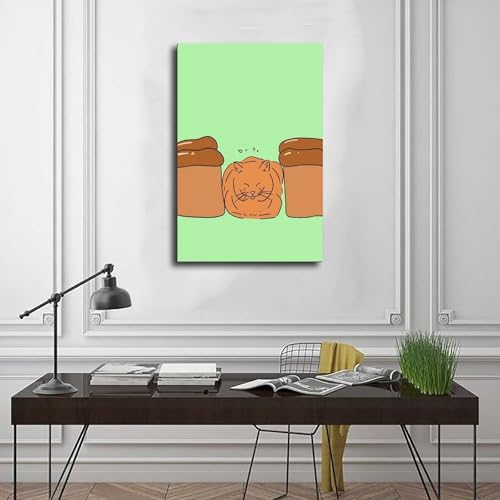 Art mural en toile vert citron 61x91 cm de qualité supérieure