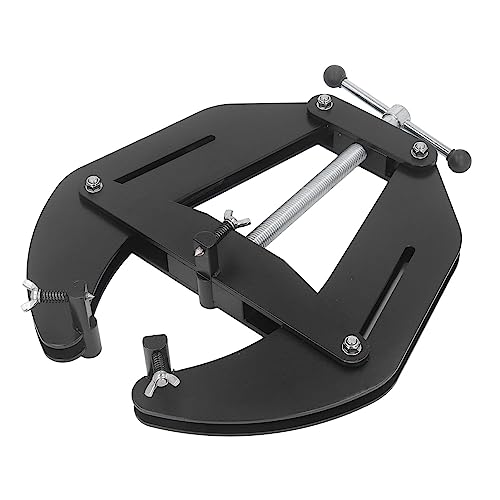Professional Pipe Clamp 5-12inch Carbon Steel Pipe Alignment Tool with Quick Acting Screws Ergonomic Handle Riveted Joints Wide Grip Plates Powder Coated Finish