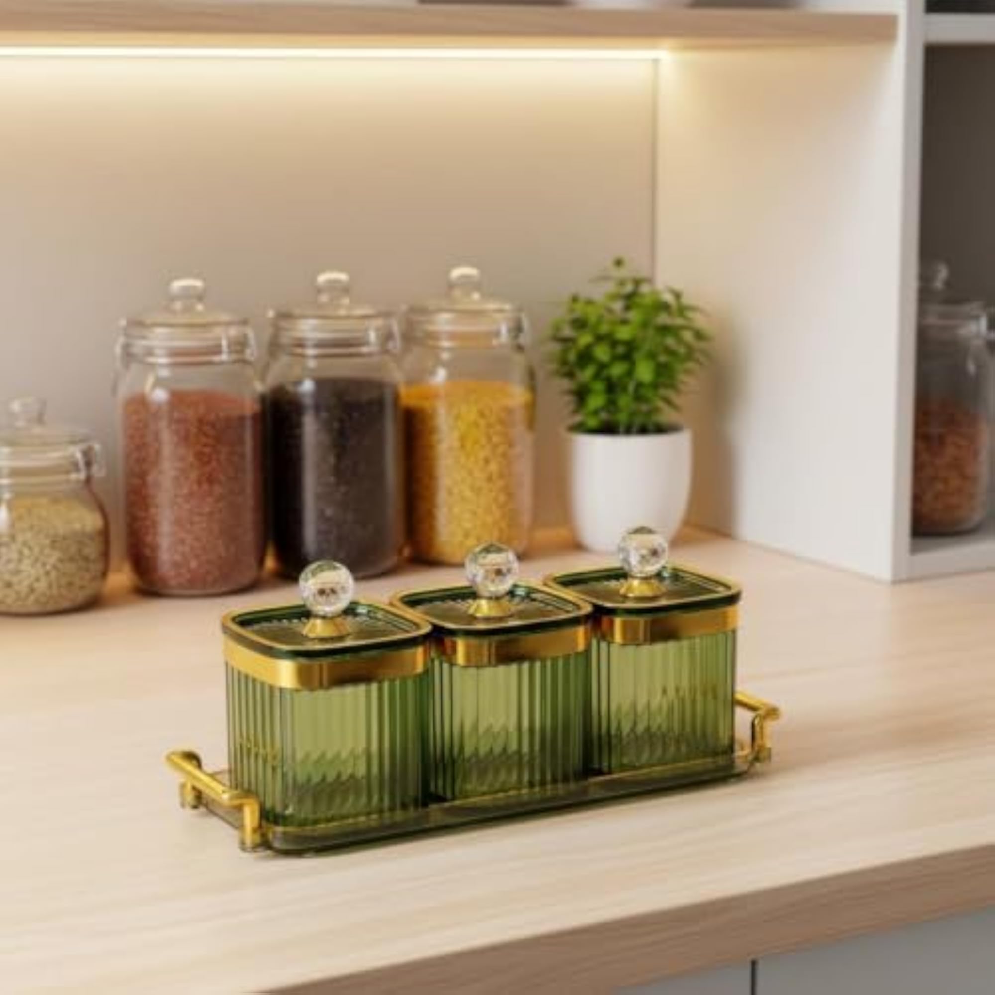 Airtight Seal Decorative Snack Container Set