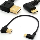 En ángulo recto para ahorrar espacio: adaptador de curvatura recurrente de 90 grados para evitar doblar los cables USB, el cargador de sincronización de transferencia de datos lleva compatibilidad hacia atrás con USB 1.0 / USB 1.1 / USB 2.0. Nota: USB 2.0 A ángulo recto a USB Tipo C Cable de ángulo izquierdo / derecho, compruebe sus necesidades antes de comprar
