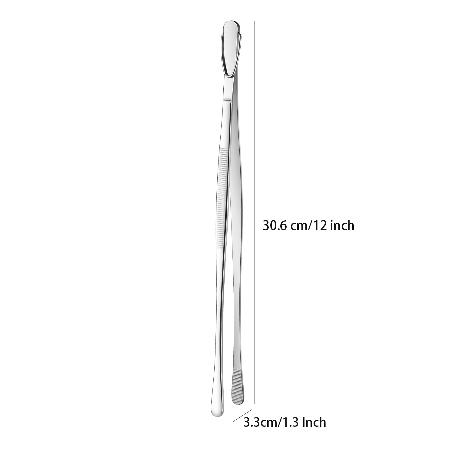 DEHOV Pinzas largas de cocina de acero inoxidable de 12 pulgadas para cocinar, pinzas de metal para pasta, pinzas de espagueti Skinny Chef