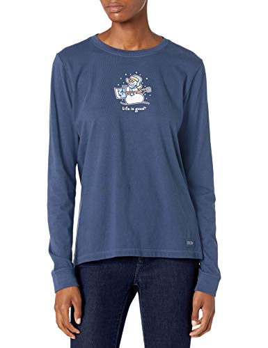 Life is Good Womens Crusher, Darkest Blue, X-Large