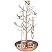 ChezMax Antique Birds Tree Stand Jewelry Display Necklace Earring Bracelet Holder Organizer Rack Tower, Bronze, 11.8 Inch