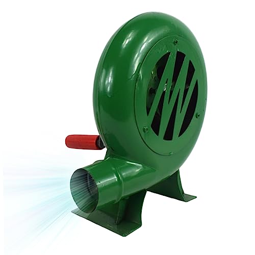 NIDONE Bouleur d'air ventilateur de barbecue, Mini Black Forge Blower de 200W Forge avec équipement de fer à conduit, souffleur manuel portable pour les acativités extérieures de camping en camping