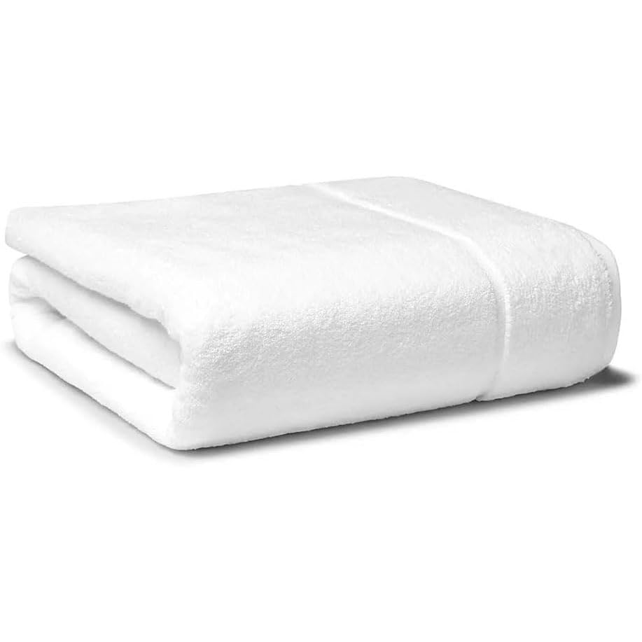 Panda® London Bamboo Bath Sheet - 100 x 150 cm, White | Soft & Fluffy Organic Bamboo & Cotton | Super Absorbent & Quick Drying | Perfect for Sensitive Skin | Hypoallergenic, Antibacterial & Odour Free — image 1