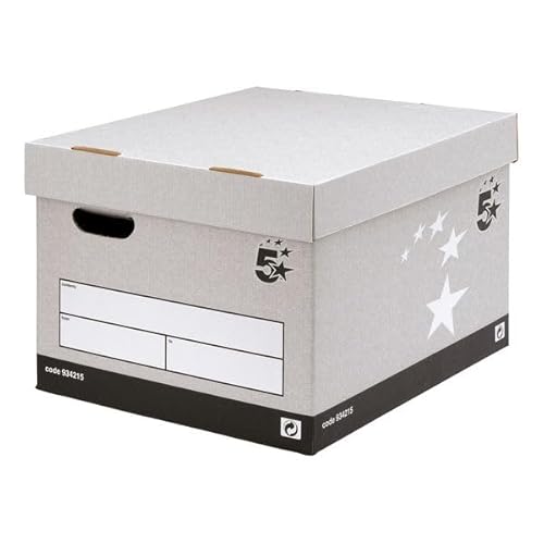 5STAROFF STORAGE BOX + LID GREY PK10