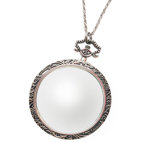 Loupe de poche pour presbyte avec chaine metallique anti perte