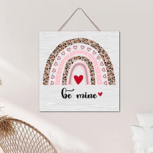 Plaque murale en bois design cœur rouge rustique chic - 5