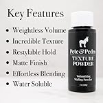 Pete & Pedro TEXTURE POWDER - Texturizing and Volumizing Styling Powder For Men & Women | Adds Mega Volume & Texture, Matte Finish, Root Lifting & Restyleable Hold | As Seen on Shark Tank, 1 oz. | Texturizing, Volumizing, For Men & Women, Adds Mega Volume, Texture, Matte Finish - Image 2