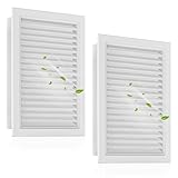 Zepoty 2-Pack Paintable Gable Vents - 12' x 18' Aluminum with Screen, Maximize Ventilation in Attics and Sheds, Vent Opening: 10' x 16'