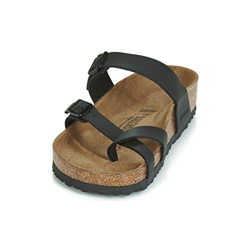 Image of Birkenstock Women's Mayari Birko-Flor Flip Flops, Black (Black), 2.5 UK (35 EU)
