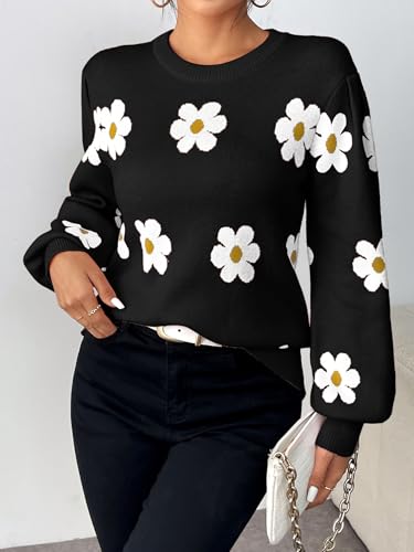 Image of Zeagoo Womens Sweaters Fall 2026 Dressy Casual Long Sleeve Shirts Ribbed Knit Winter Outfits Puff Pullover Jumper Tops