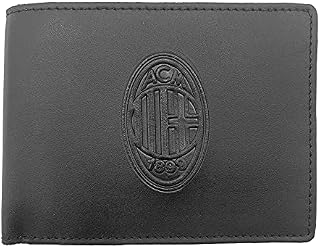 Ac Milan 141801 Official Product Men's Leather Wallet Black 125 x 95 x 30 mm
