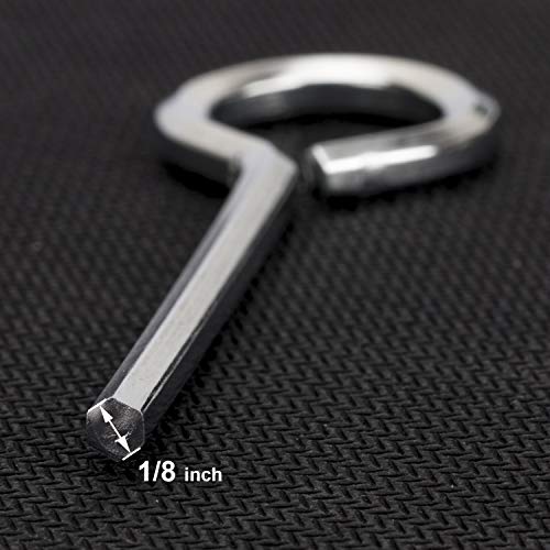 10 Pack 1/8 inch Standard Hex Dogging Key with Full Loop, Allen Wrench Door Key for Push Bar Panic Exit Devices - Thumbnail 2