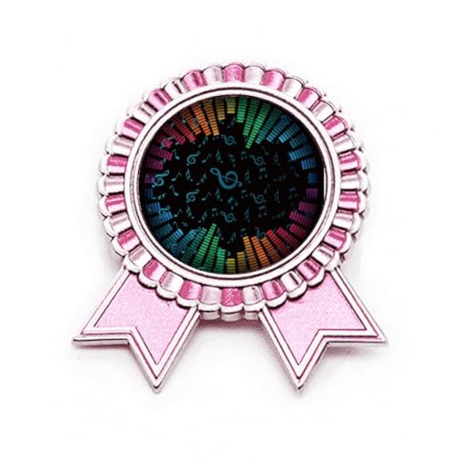 Broche notes de musique en métal noir taille M pour veste et chapeau