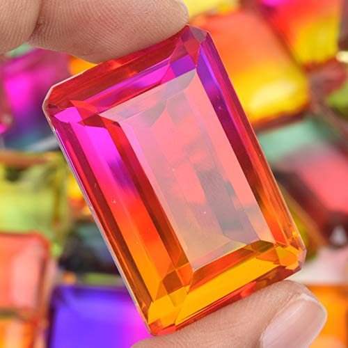 GEMHUB Multi-Color Ametrine 200.00 Ct set of 4 Pcs Emerald Cut Ametrine Loose Gemstones Beads Lot2