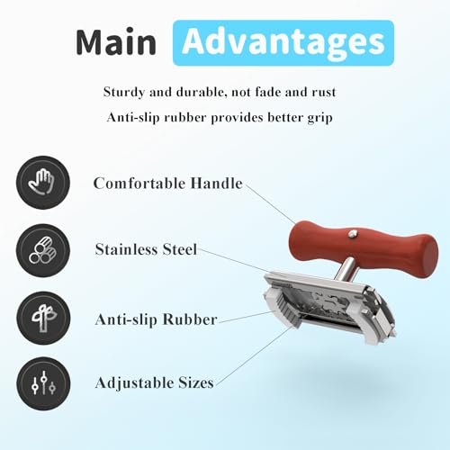 Amadething Adjustable Jar Opener with Wood Handle — view 2