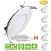 Produktbild B-right LED Panel 6W Dimmbar LED Panel rund, Led Panel deckenleuchte, Led Panel leuchte, Led Panel Light, 4000K, Neutralweiß, 480 Lumen, Led Panel Lamp, Led Einbauleuchten rund, 5er Pack.