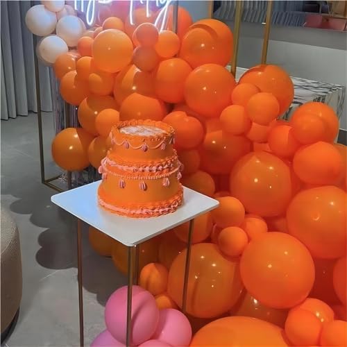 Image of 150pcs Orange Balloons Different Sizes Pack, 18 12 10 5 Inch Party Balloon Garland Arch Kit for Halloween Birthday Graduation Baby Shower Party Decorations(With 2 Ribbons)