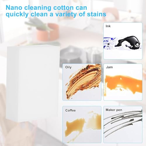 Image of Magic Eraser Cleaning Sponge | Pack of 4 | Multi-Purpose, Chemical-Free Stain Remover for Kitchen, Bathroom, Walls, Shoes & More | Tough on Dirt, Gentle on Surfaces
