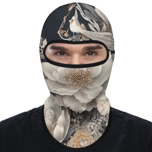 Balaclava para Hombres y Mujeres con Borde Blanco, Máscara Facial Completa para Deportes al Aire Libre, Ciclismo, Pesca, Gorra, 1 miniatura 1