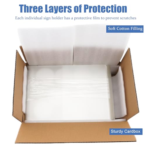 Swanaryo Aufsteller A4, 10 Stück Acryl Tischaufsteller Din A4 Transparent, Werbeaufsteller Schräg L Ständer, Tisch Aufsteller für Büro, Geschäft, Restaurant, Hotel