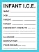 Infant I.C.E. (in Case of Emergency) Car Seat Sticker Safety Information (3 Pack)