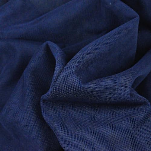 Textrend, tejido de tul, confección y decoración, tejido de costura, tul por metros, tejido suave antialérgico, textiles 1x1,6m (Azul marino)